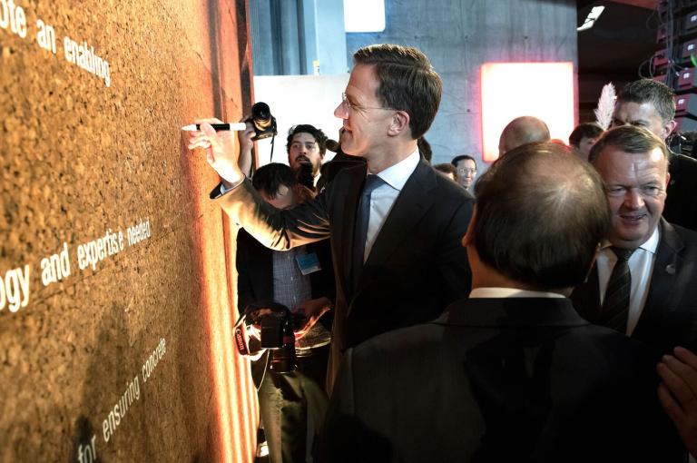 PM signing wall